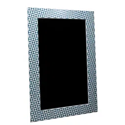 House Of Accents Brown & White Textured Wooden Tetris Mirror-58
