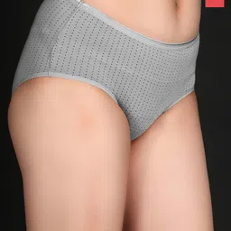 SHOPPY VILLA Pack Of 2 Printed Hipster Briefs 6048-RED -GREY-S-PO2-44