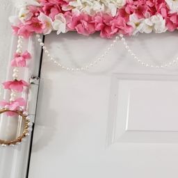 Nutts Bandhanwar White & Pink Floral Hanging Garlands-image-18