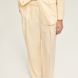 MANGO Women Mid-Rise Pleated Straight Fit Formal Trousers-image-83