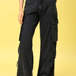 V-Mart Women Wide Leg High-Rise Light Fade Jeans-image-41