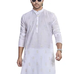 Authentics Geometric Printed Mandarin Collar Pure Cotton Straight Kurta-picture-23