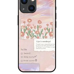 QRIOH Floral Printed iPhone 14 Plus Back Case Mobile Accessories-image-76