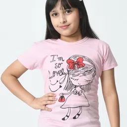 BAESD Girls Floral Printed Applique T-shirt-image-89