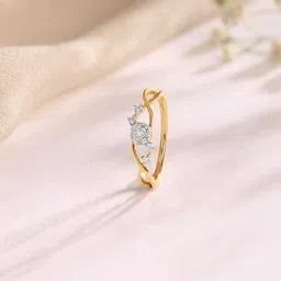 Mia by Tanishq Women 14KT Dancing Vines Gold & Diamond Finger Ring-1.68 g-picture-24