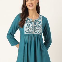 Ashlee Women Embroidered Empire Casual Top-image-72