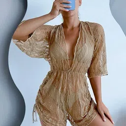 Plus Curvves Textured Bikini & Swimsuit Set image 5