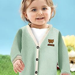 MOMISY Unisex Kids Typography Printed Cardigan-image-86