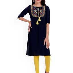 MASTARANG Girls Floral Embroidered Regular Kurti-68