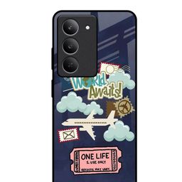QRIOH Tour The World Typography Printed Realme 14x 5G Back Case-image-87