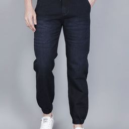 ComfyStyle Men Jean Jogger Mid-Rise Light Fade Stretchable Jeans-image-15