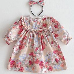 LULU & SKY Floral Print Peplum Dress-image-54