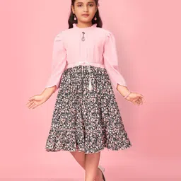 BAESD Animal Print Georgette Fit & Flare Dress-picture-27