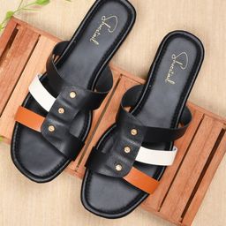 Shoestail Women Open Toe Flats with Bows-image-7