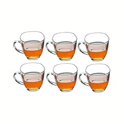 Dakshayanii Set Of 6 Transparent Italian Premium Glass Coffee Mug Tea Cups-39