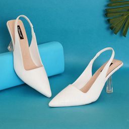 Sherrif Shoes Women Synthetic Textured Slim Heeled Mules-44