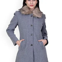 COMFY SPARROW Women Single-Breasted Overcoat-image-71