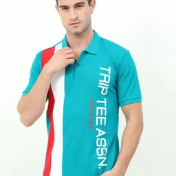 Triptee Typography Printed Polo Collar Pure Cotton T-shirt-picture-23