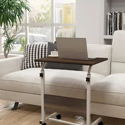 Torche Brown Height Adjustable Movable Multipurpose Study Table With Wheels image 5