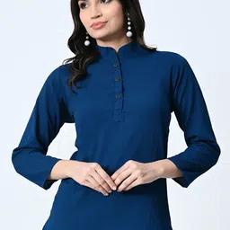 BAESD Women Colourblocked Thread Work Crepe Pathani Kurta-picture-2