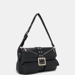 Forever Glam by Pantaloons Colourblocked PU Structured Handheld Bag image 2