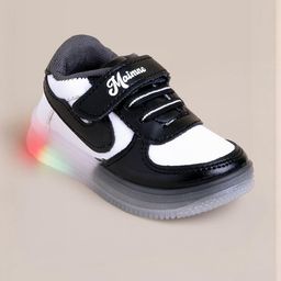 Hopscotch Kids Black PU Sneakers-picture-48