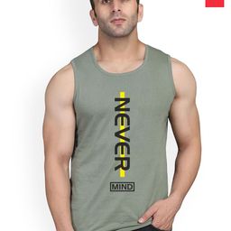 SLOWLORIS Pack Of 2 Typographic Printed Sleevesless Bio-Wash Combed Cotton Gym Vests-picture-16
