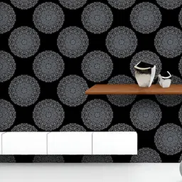 ArtzFolio Printed UV-Resistant Anti-Bacterial Round Geometric Elements Peel & Stick Wallpaper-image-65