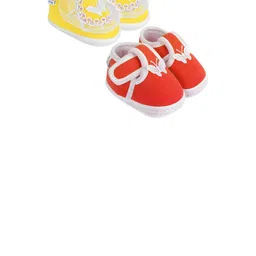 NESKA MODA 0 To 6 Months Combo Pack of 2 Pair Newborn Baby Girls Soft Cotton Cute Butterfly Booties-picture-48