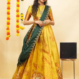Fabcartz Semi-Stitched Lehenga & Unstitched Blouse With Dupatta-picture-5