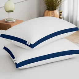 CURIOUS LIFESTYLE White Set of 2 Fibre Filled Polycotton Breathable Sleep Pillow-image-17