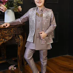ahhaaaa Boys Embroidery Sherwani Set-52