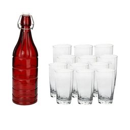 SOMIL Red Glass Airtight Can Bottle-image-49