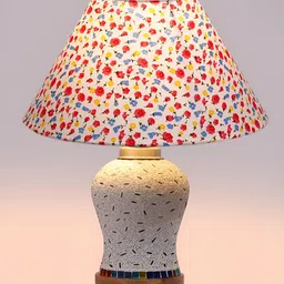 Aura Multicoloured Glass Traditional Frustum Shaped Table Lamp-12