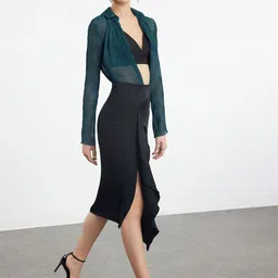 Trendyol Pencil Midi Ruffle Skirt-image-38