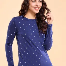 Enamor Semi Circle Printed Lounge Tshirts-image-102