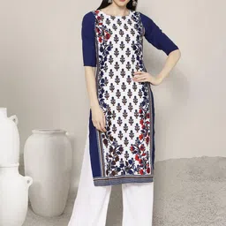 Anouk Rustic Selection Of 2 Floral Printed Round Neck Straight Kurtas-image-50