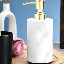 NikkisPride White Abstract Marble Soap Dispenser-47