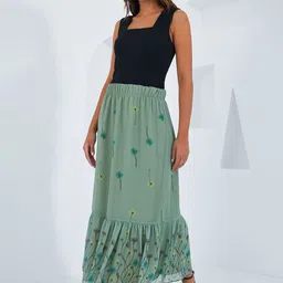 BIGDART Printed A-Line Maxi Skirts image 5
