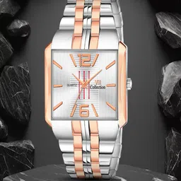 Hala Men Textured Rectangular Foldover Regular Analogue Watch - 3003-10