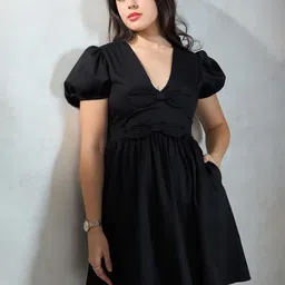 Virgio Puff Sleeve Mini Dress-picture-4