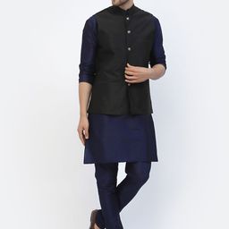 TS LIFESTYLE Men Regular Dupion Silk Kurta with Churidar-image-61