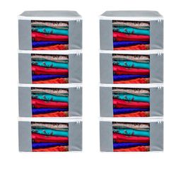AMAK INC Grey Fabric Multi-Utility Wardrobe Organisers-picture-28