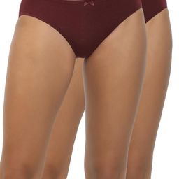 Pack of 3 Brazilian Bikini Cotton Spandex Solid Low Rise Women Panty Antimicrobial-image-58