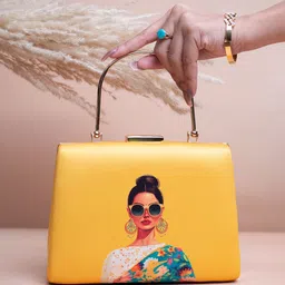 ARTKLIM Printed Box Clutch-17