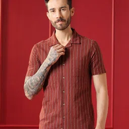 VALEN CLUB Men Striped Casual Shirt-picture-22