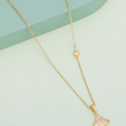 Kushal's Fashion Jewellery Gold-Plated Zircon Studded Chain-image-16