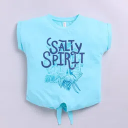 giniekids Girls Typography Print Round Neck Top-30