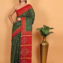 NENUBRITY Bandhani Pure Cotton Bandhani Saree-image-59