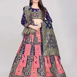 DIVASTRI Semi-Stitched Lehenga & Unstitched Blouse With Dupatta-picture-25